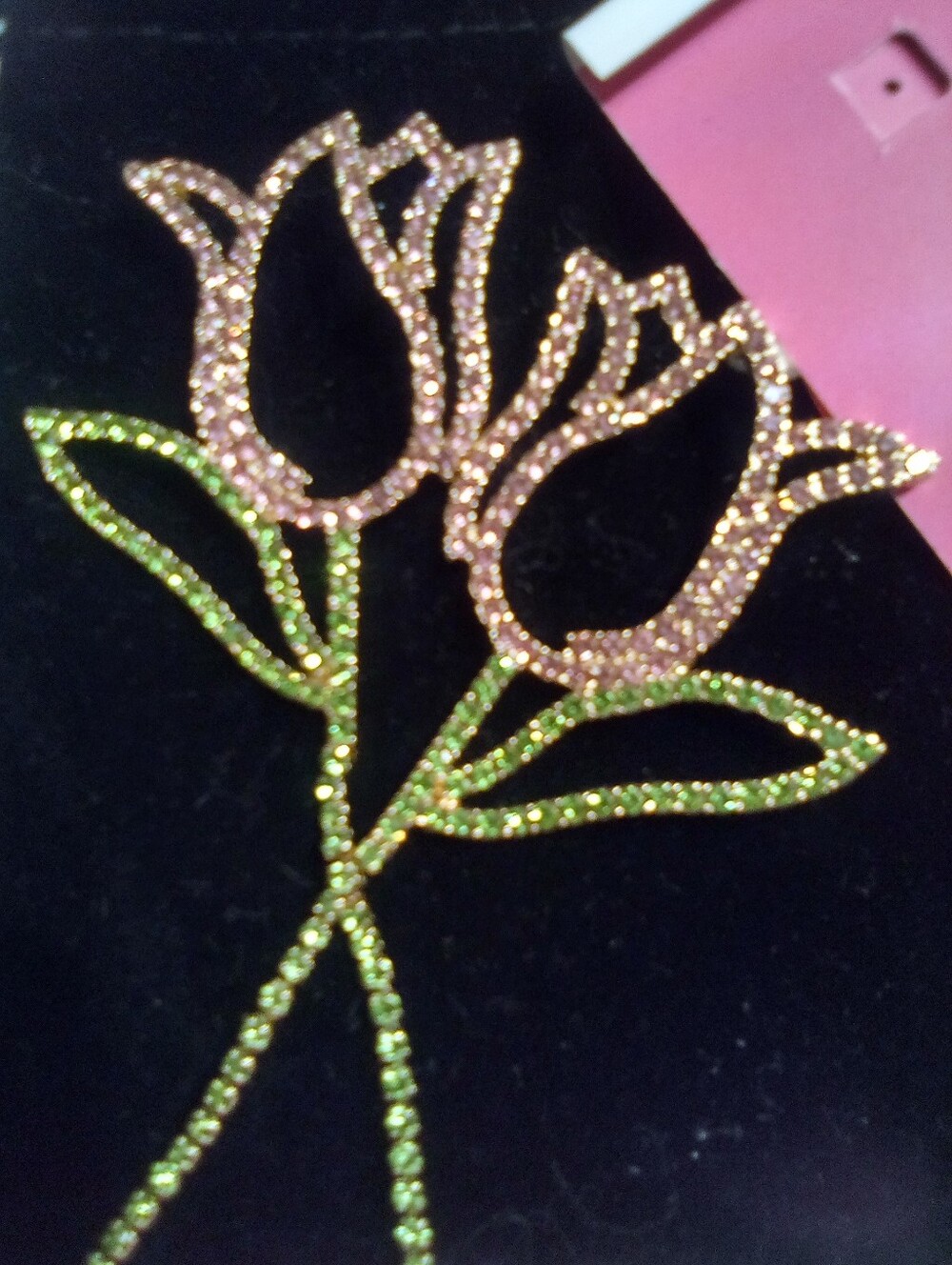 Betsey Johnson Rhinestone Tulip Earrings